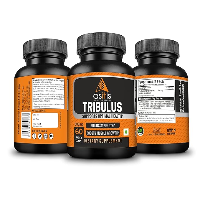 AS-IT-IS NUTRITION TRIBULUS 500MG SUPPORTS ENDURANCE, VITALITY & BOOSTS TESTOSTERONE 60 CAPSULES