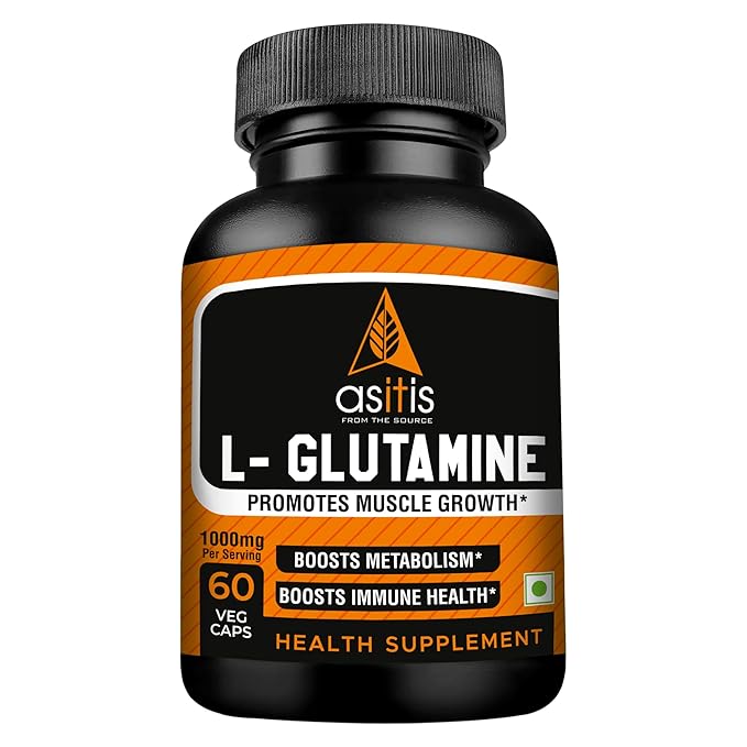 AS-IT-IS L-GLUTAMINE, 1000MG EASY TO SWALLOW FOR MEN & WOMEN 60 CAPSULES