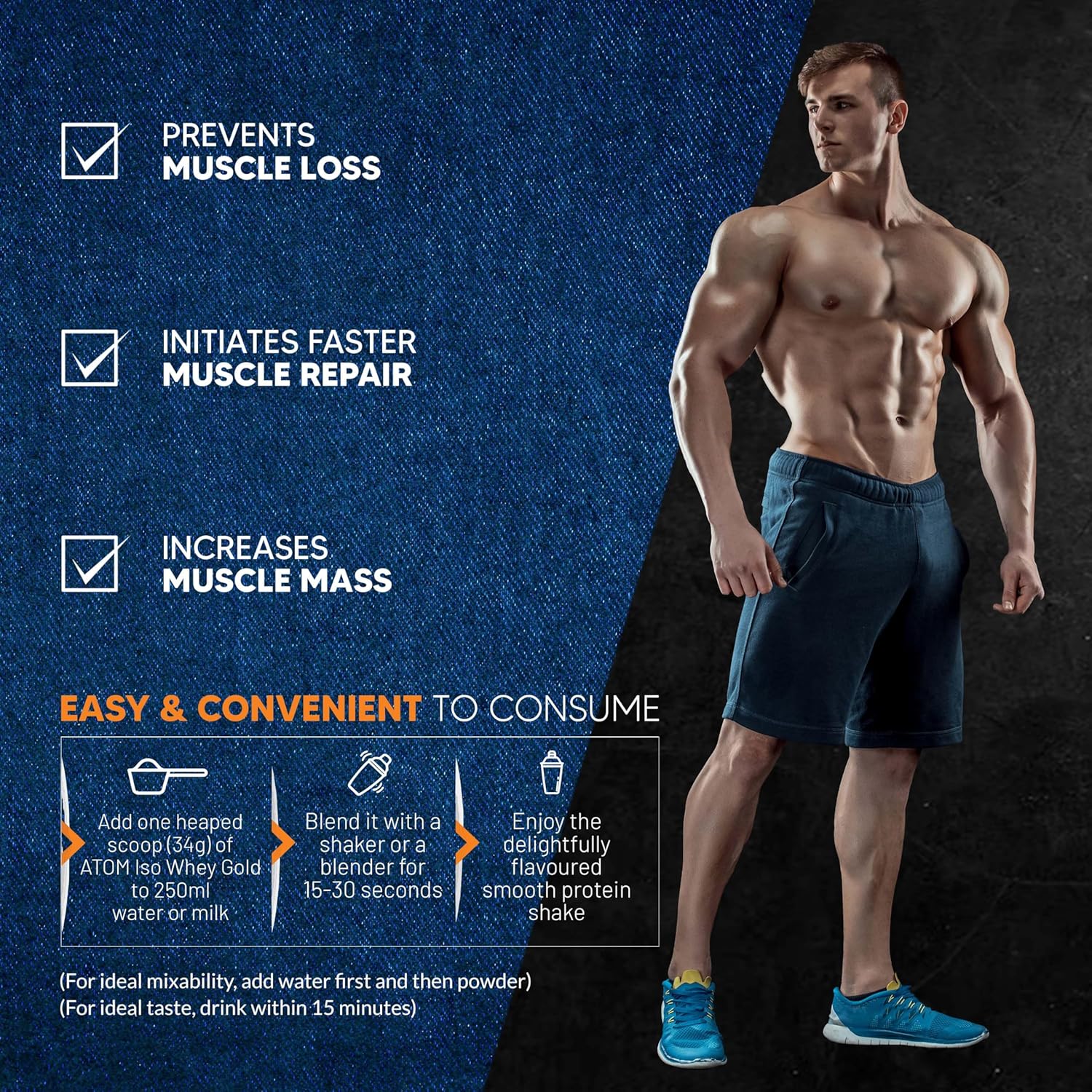 AS-IT-IS ATOM ISOLATE WHEY GOLD WHEY PROTEIN PREVENTS MUSCLE LOSS FASTER RECOVERY CHCOLATE 1KG