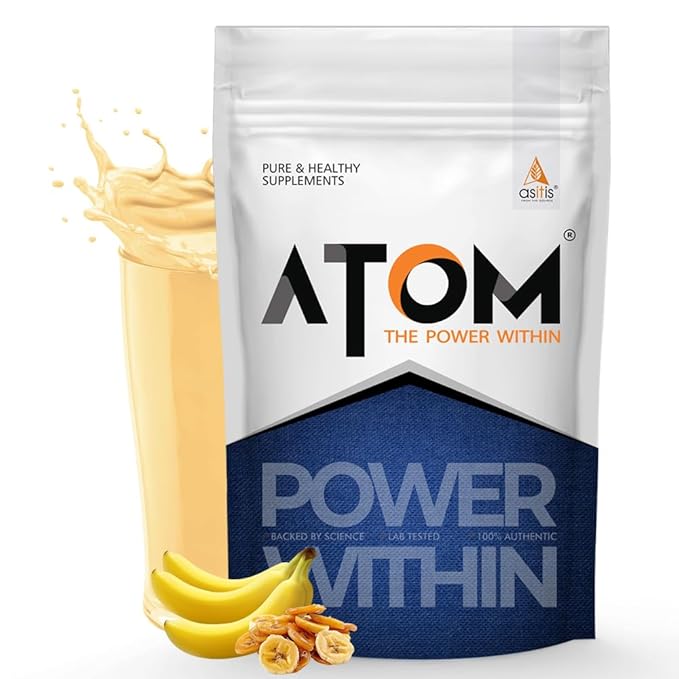 AS-IT-IS NUTRITION ATOM PEA PROTEIN, 29G PROTEIN VEGAN SMOOTH & DELICIOUS, CARAMELIZED BANANA 1KG