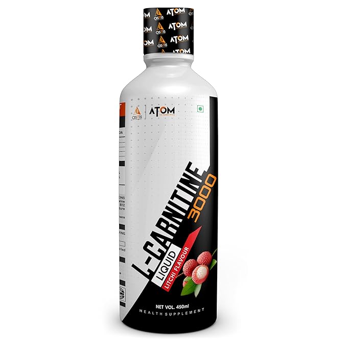 AS-IT-IS NUTRITION ATOM L- CARNITINE LIQUID HELPS CONVERT FAT INTO ENERGY LITCHI FLAVOUR 450ML