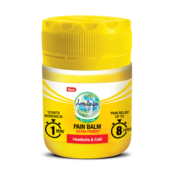 AMRUTANJAN BALM YELLOW EXTRA 8ML