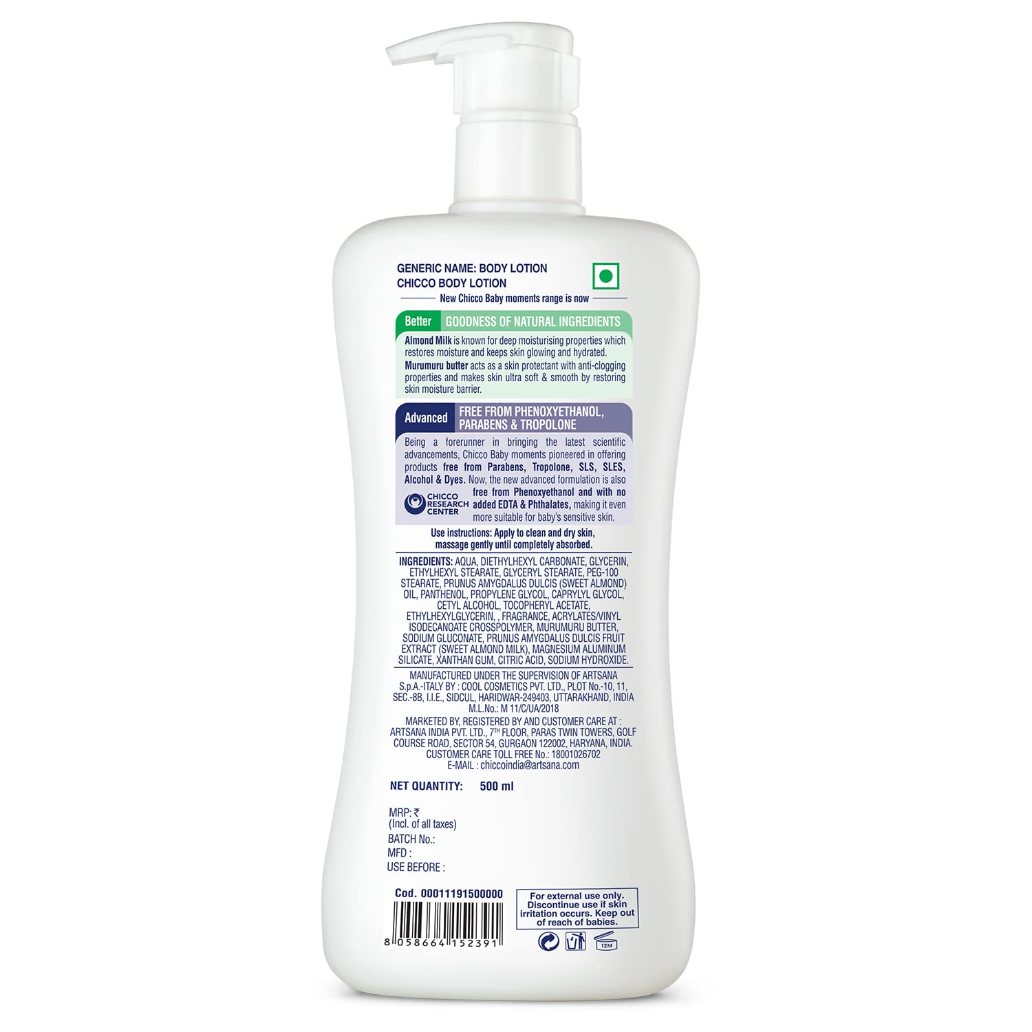 CHICCO BM BODY LOTION 500ML