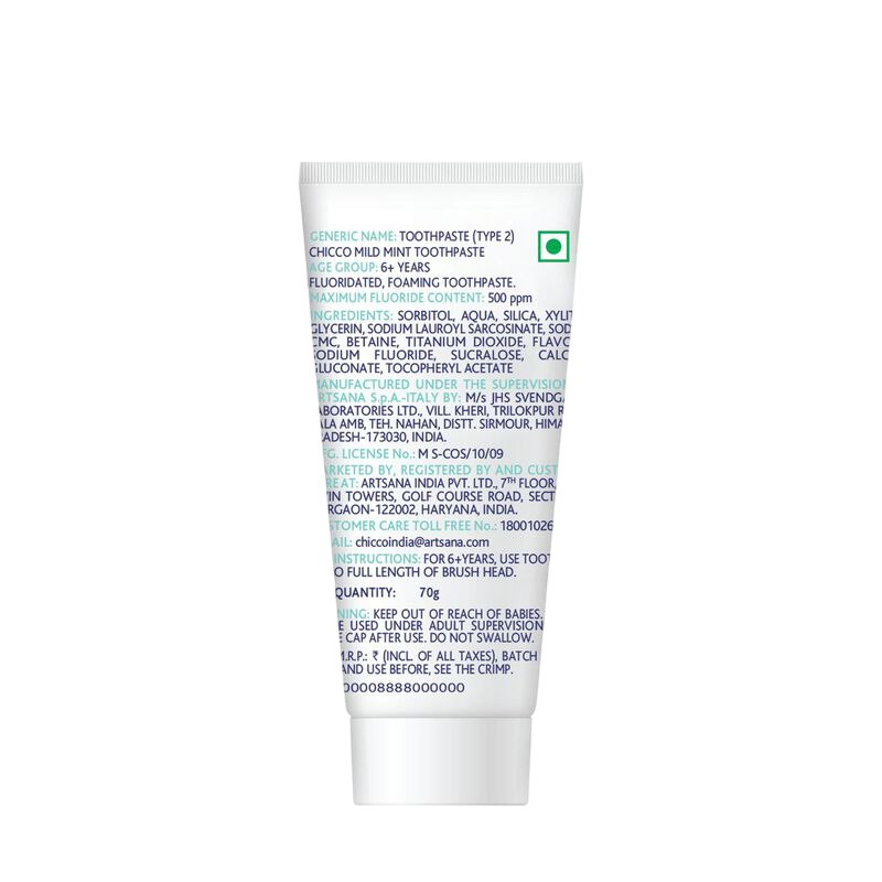 CHICCO MILD MINT TOOHTPASTE 6Y+ 70G