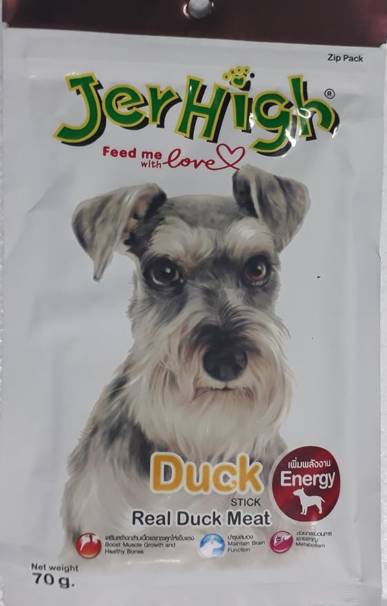 JERHIGH DUCK STICK DOG TREATS MADE WITH REAL DUCK (ENERGY), 70 GM