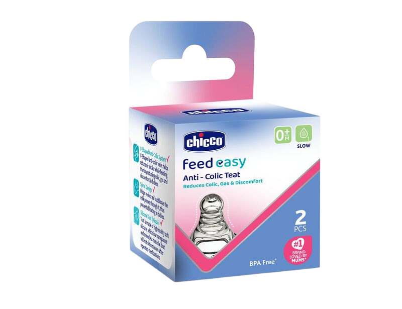 CHICCO FEED EASY SLOW FLOW 0M+ (2PCS)