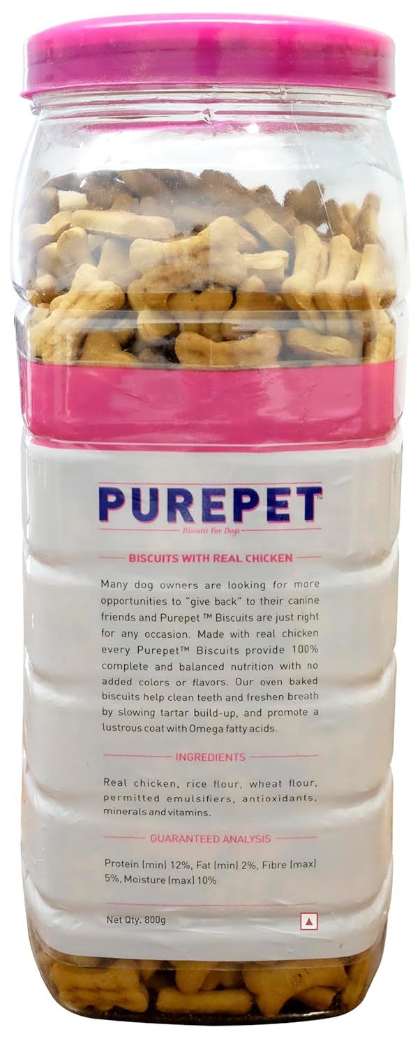 PUREPET DOG BISCUIT TREATS  MUTTON FLAVOUR FOR ALL LIFE STAGES 800GM