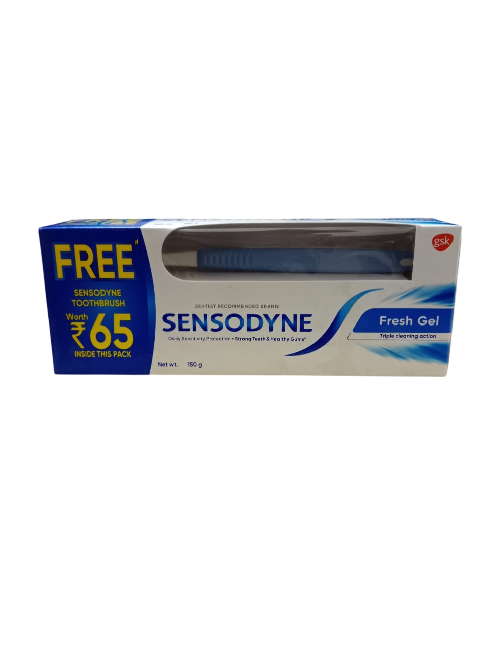 SENSODYNE FRESH GEL SENSITIVITY RELIEF TOOTHPASTE 150GM (TOOTHBRUSH FREE)