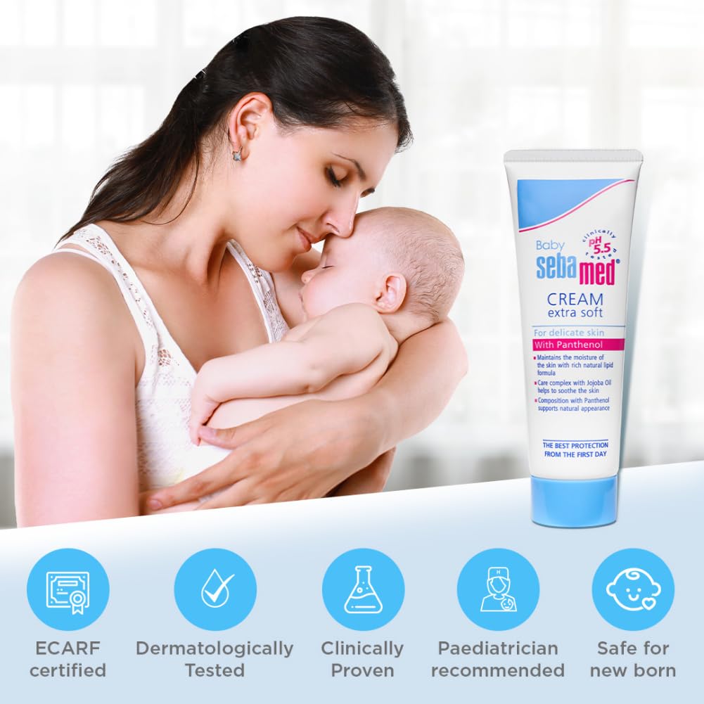 SEBAMED BABY CREAM EXTRA SOFT|PH 5.5|IDEAL FOR DRY SKIN|50 ML