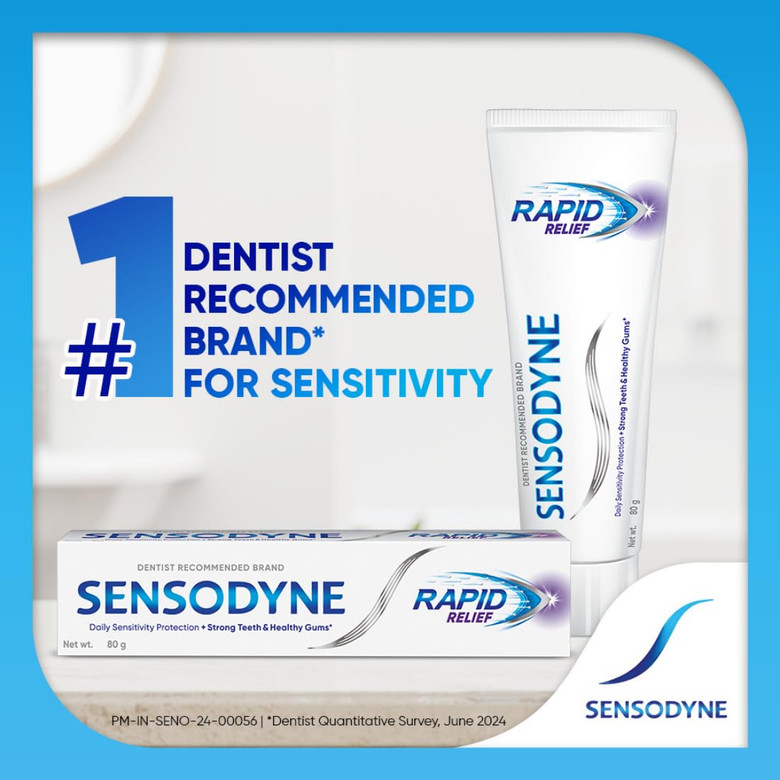SENSODYNE FRESHNESS TOOTHPASTE - RAPID RELIEF 80GM 2PCS
