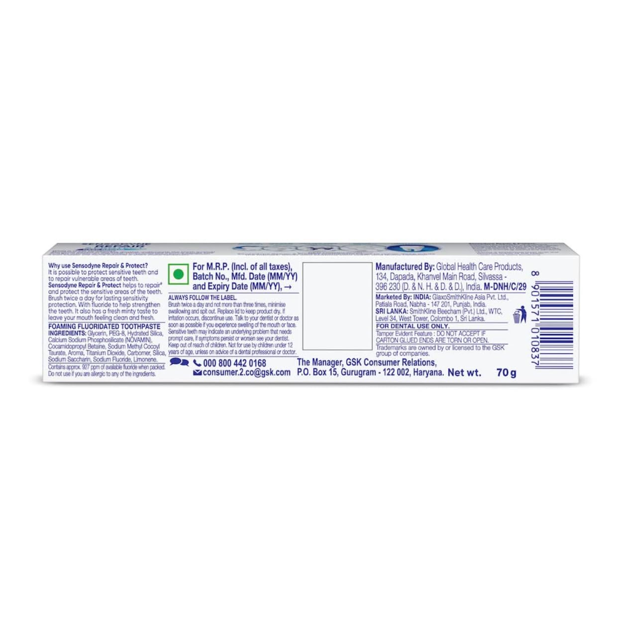 SENSODYNE REPAIR & PROTECT TOOTHPASTE 70GM