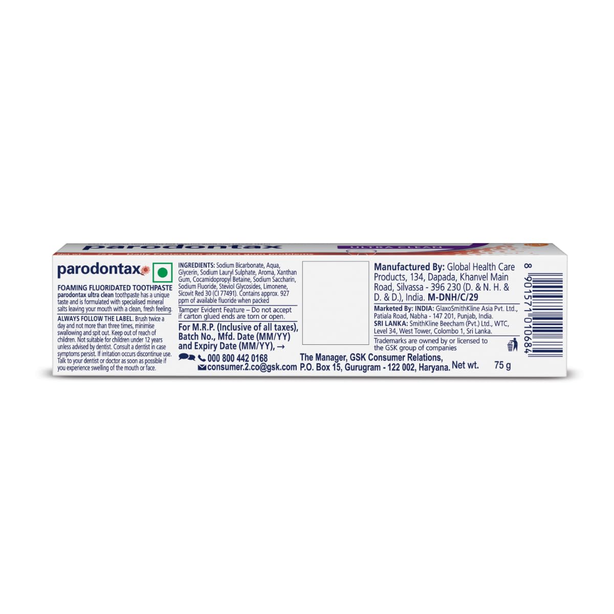 PARODONTAX ULTRA CLEAN TOOTHPASTE 75GM