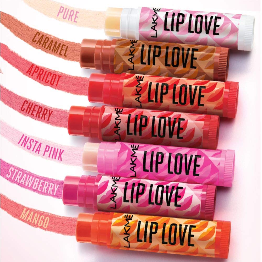 LAKME LIP LOVE CHAPSTICK STRAWBERRY, 4.5 G