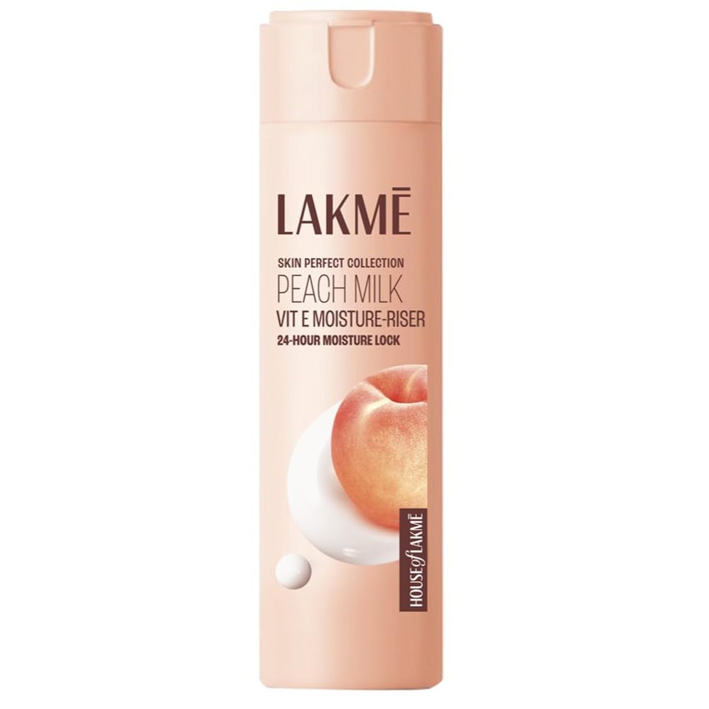 LAKME PEACH MILK FACE MOISTURIZER DAILY LIGHTWEIGHT LOTION WITH VITAMIN C & VITAMIN E 120ML
