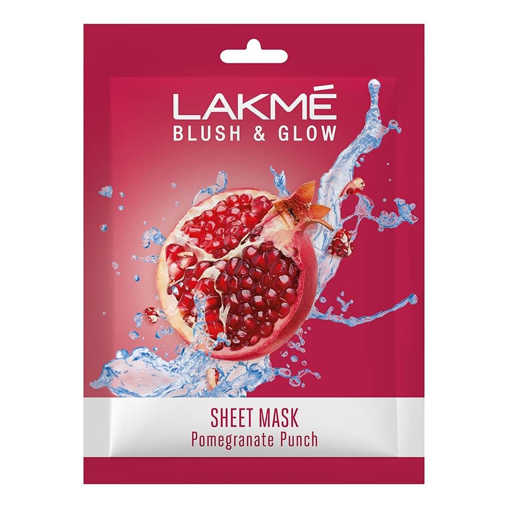 LAKME BLUSH & GLOW POMEGRANATE SHEET MASK, 25 ML