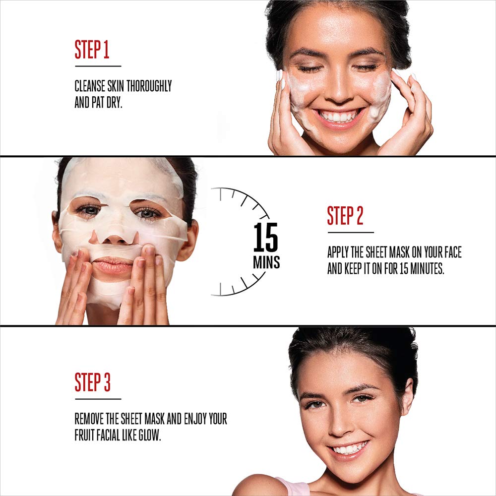 LAKME BLUSH & GLOW STRAWBERRY SHEET MASK, 25 ML