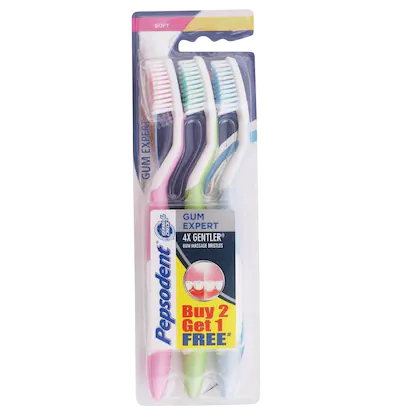 PEPSODENT GUM EXPERT TOOTHBRUSH (BUY 2 GET 1 FREE)