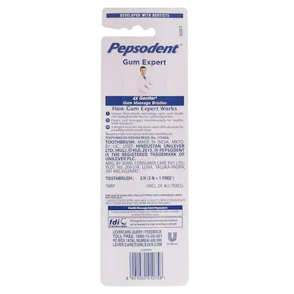 PEPSODENT GUM EXPERT TOOTHBRUSH (BUY 2 GET 1 FREE)
