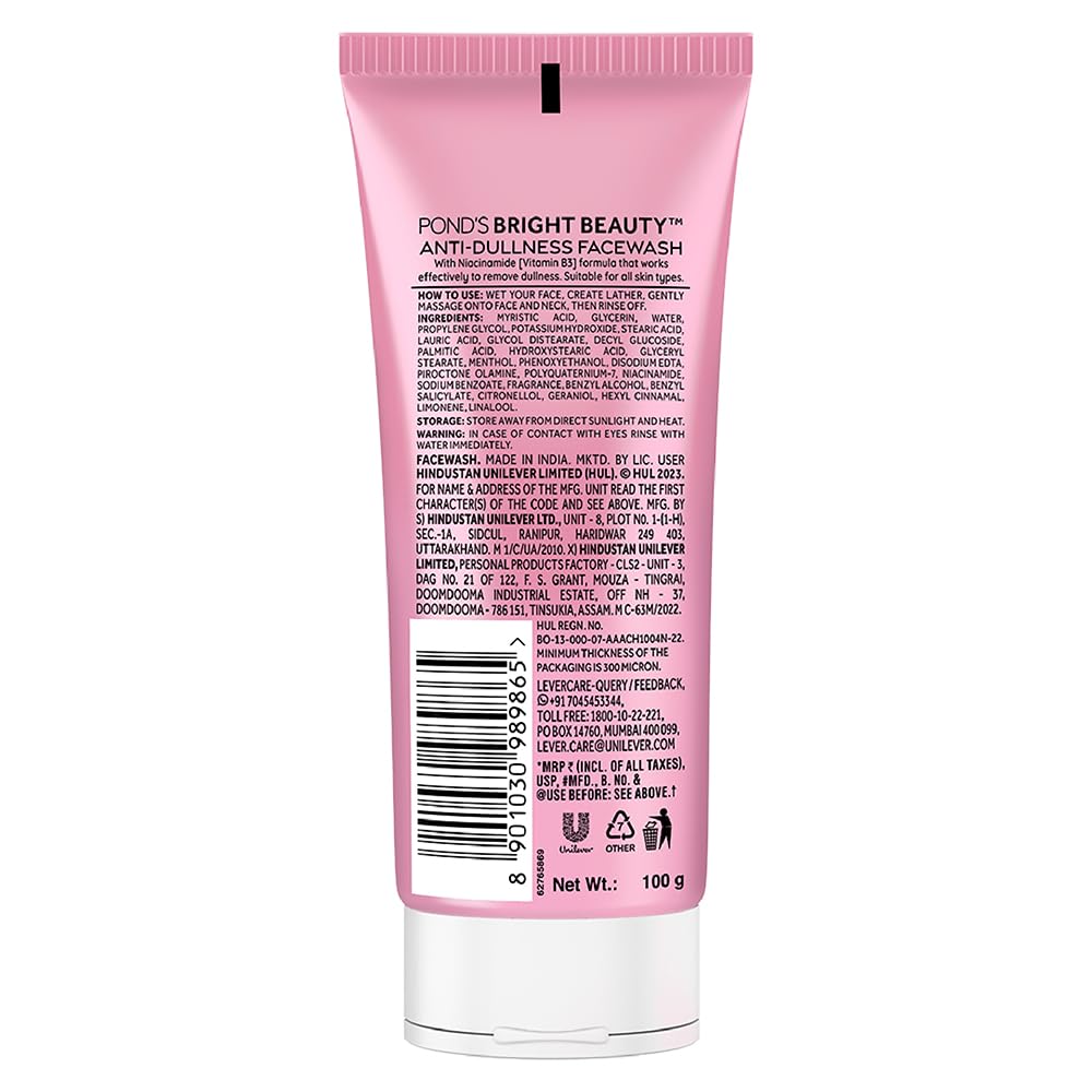 POND'S BRIGHT BEAUTY SPOT-LESS FAIRNESS & GERM REMOVAL FACEWASH 100GM