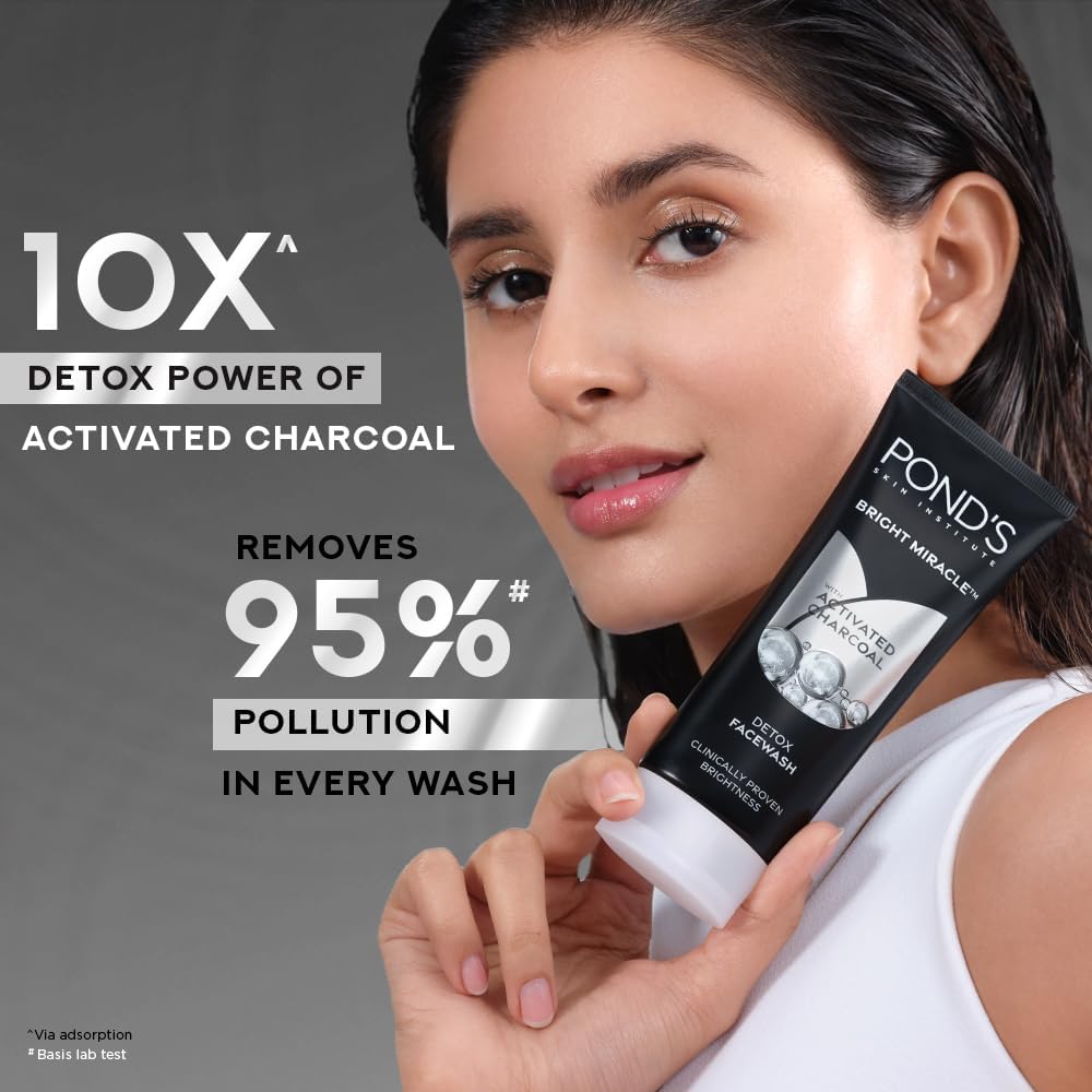 POND’S PURE DETOX, FACEWASH,FOR FRESH, GLOWING SKIN, WITH ACTIVATED CHARCOAL 100GM