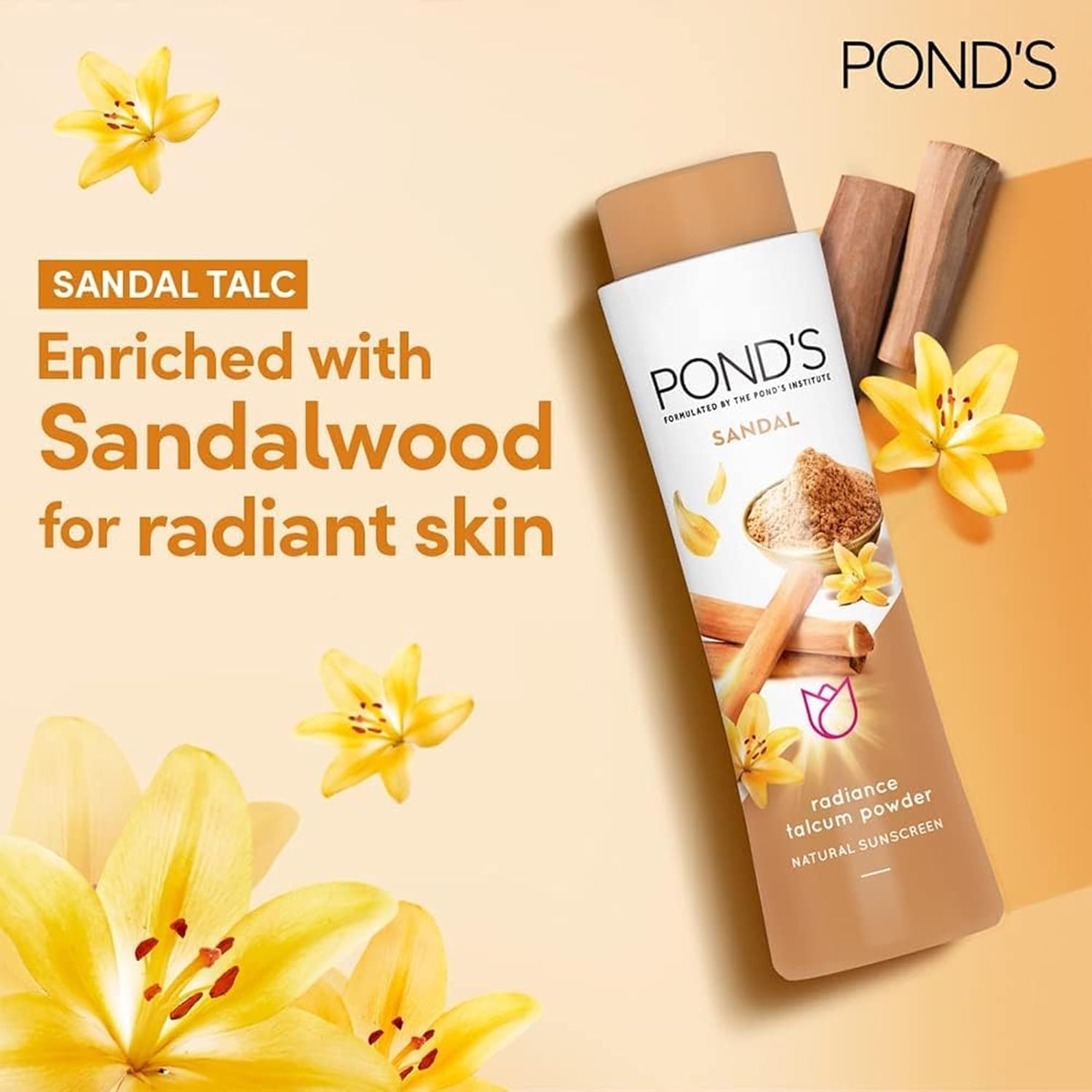 POND'S SANDAL RADIANCE TALCUM POWDER, 300 G