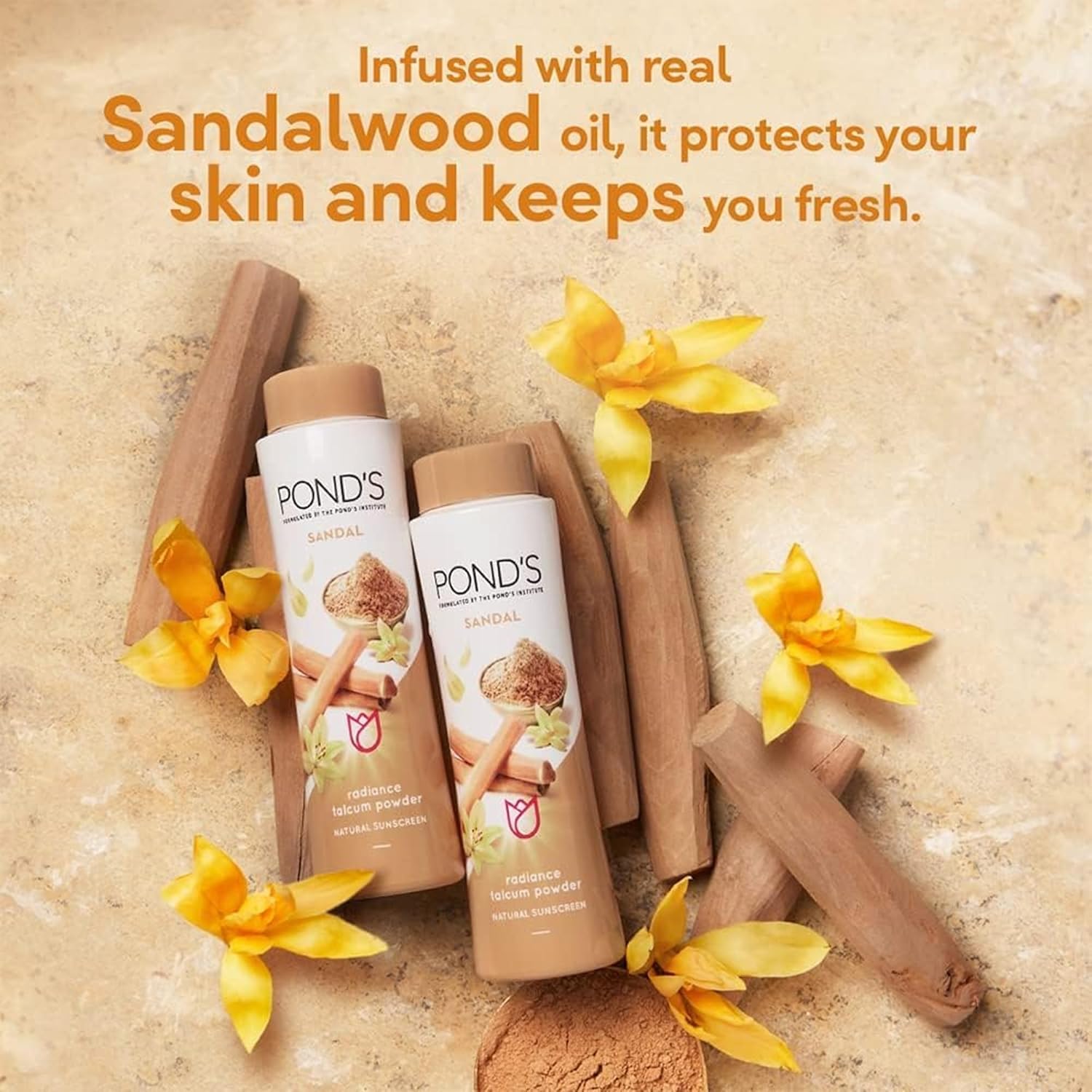 POND'S SANDAL RADIANCE TALCUM POWDER, 300 G