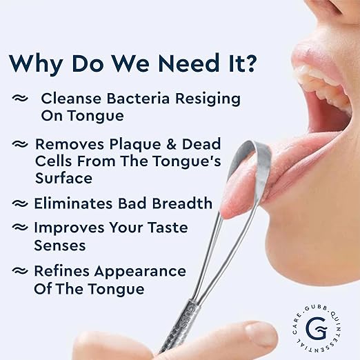 GUBB TONGUE CLEANER METAL SINGLE HAND