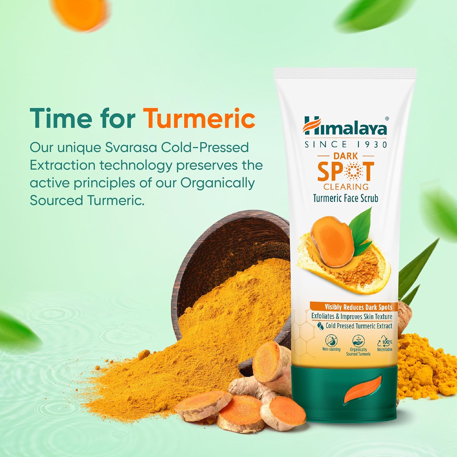 HIMALAYA DARK SPOT CLEARING TURMERIC FACE SCRUB ORGANICALLY SOURCED TURMERIC 100ML