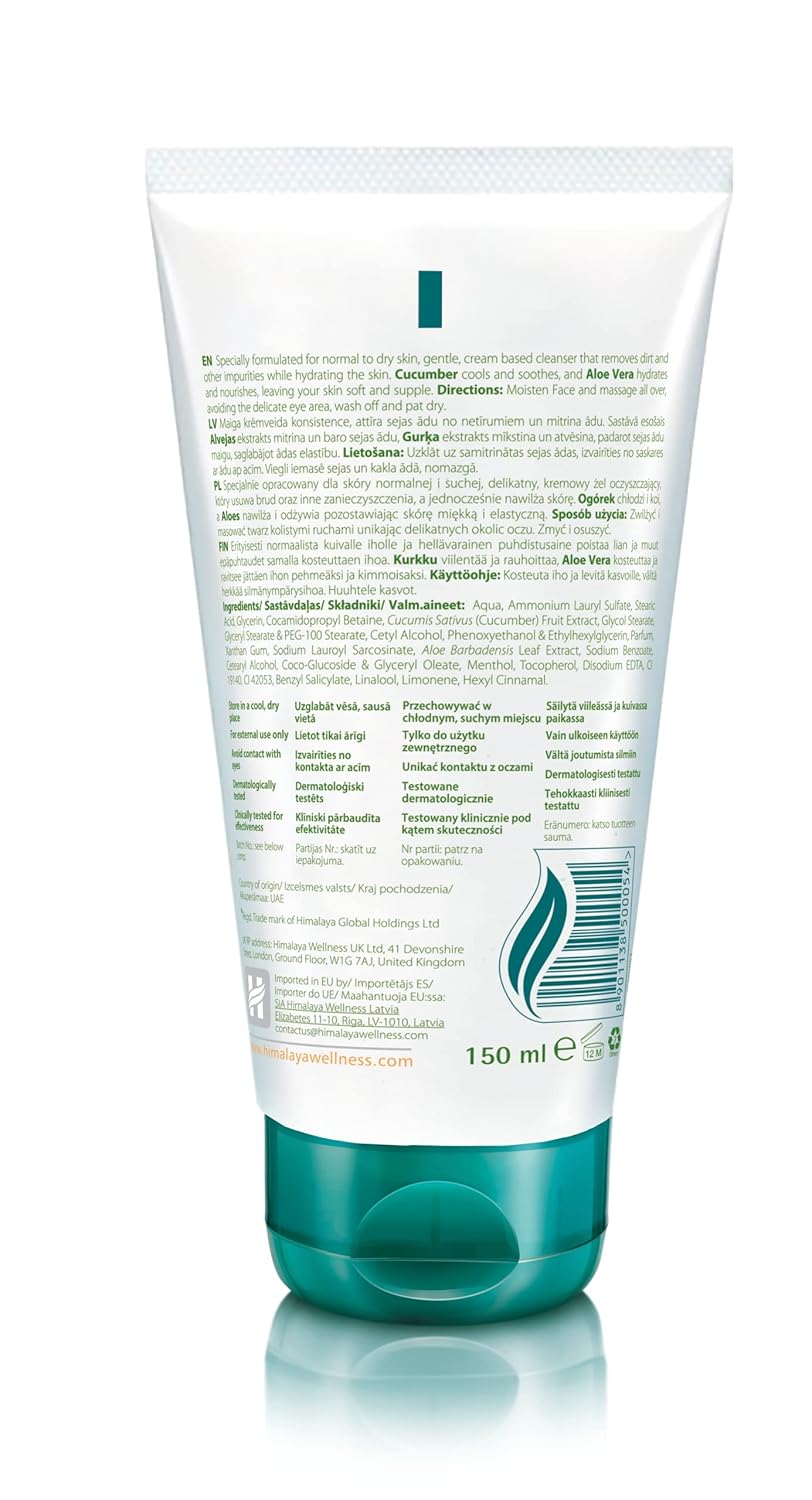 HIMALAYA HERBALS MOISTURIZING ALOE VERA FACE WASH,100ML