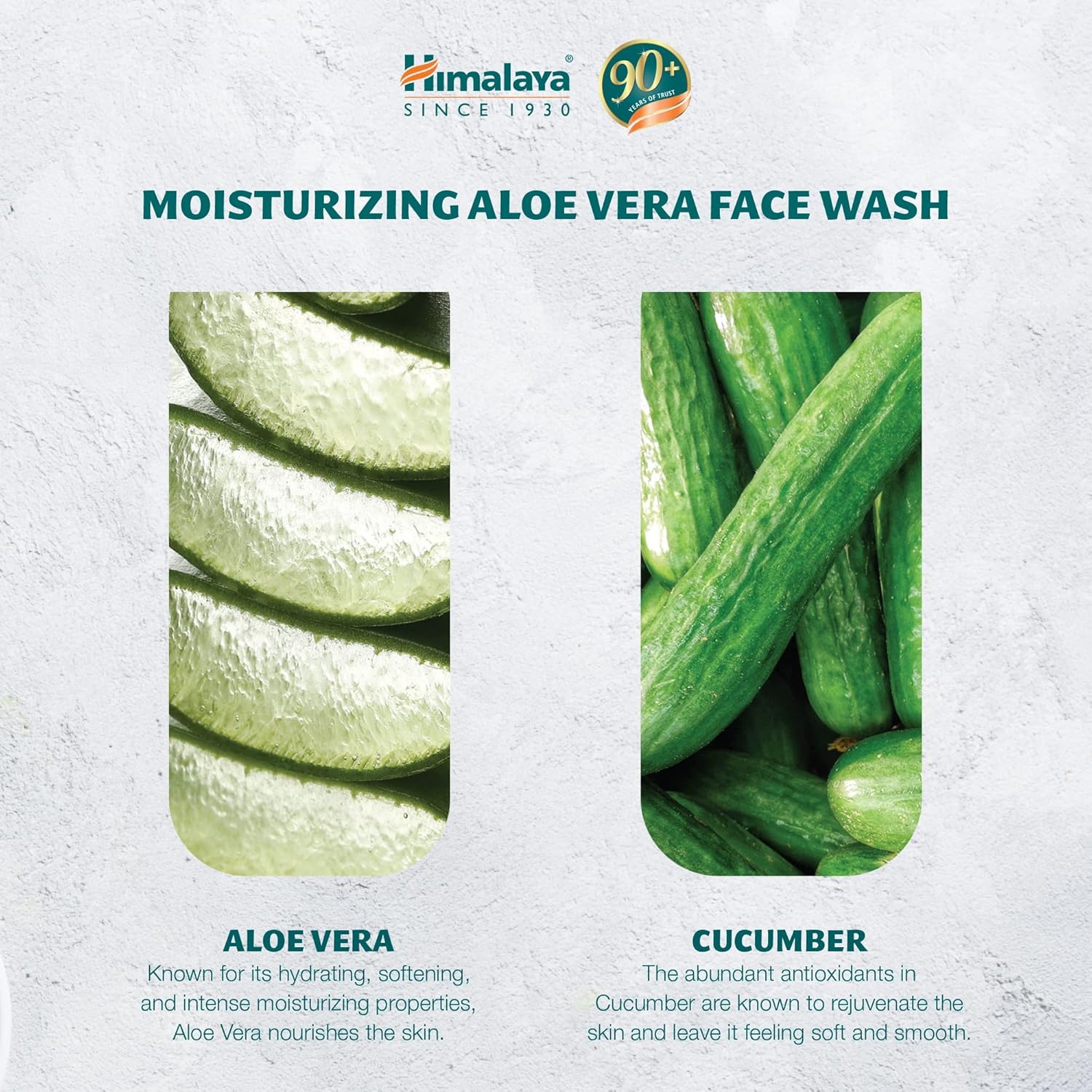 HIMALAYA HERBALS MOISTURIZING ALOE VERA FACE WASH,100ML