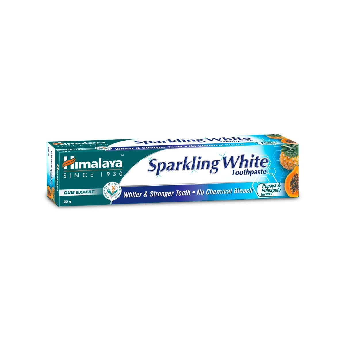 HIMALAYA SPARKLING WHITE TOOTHPASTE | FOR WHITER & STRONGER TEETH 80GM
