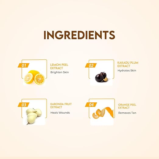 JOVEES HERBAL LEMON FACE WASH WITH LEMON, ORANGE PEEL & KAKADU PLUM EXTRACT | REMOVES DIRT-120ML