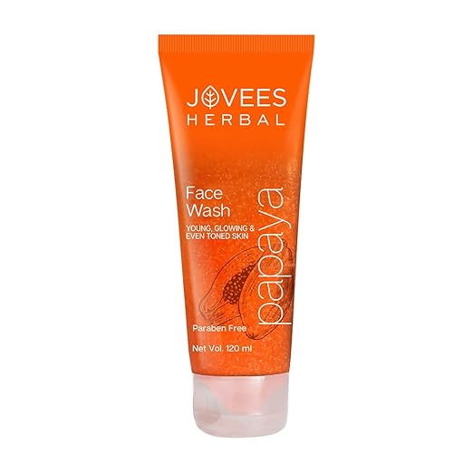 JOVEES HERBAL PAPAYA FACE WASH FOR GLOWING AND CLEAR SKIN WITH PAPAYA & BILBERRY FRUIT EXT-120ML