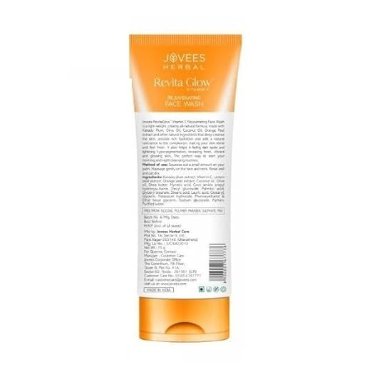 JOVEES HERBAL REVITA GLOW VITAMIN C FACE WASH FOR GLOWING AND BRIGHTENING SKIN-75G