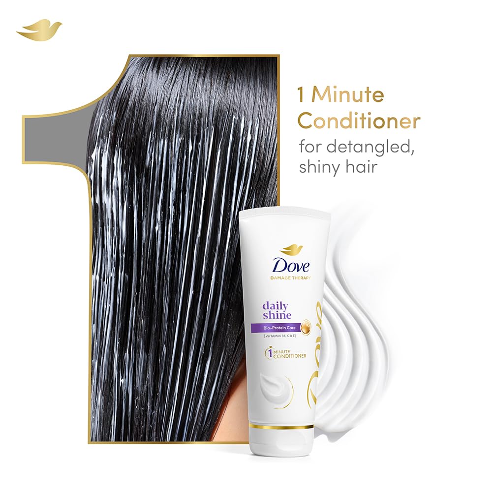 DOVE DAILY SHINE HAIR CONDITIONER WITH NUTRITIVE SERUM FOR SMOOTH & SHINY HAIR, 175 ML