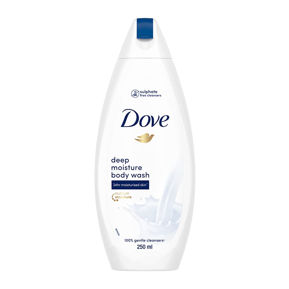 DOVE DEEPLY NOURISHING BODY WASH|WITH MOISTURISERS FOR SOFTER SMOOTHER SKIN 250 ML