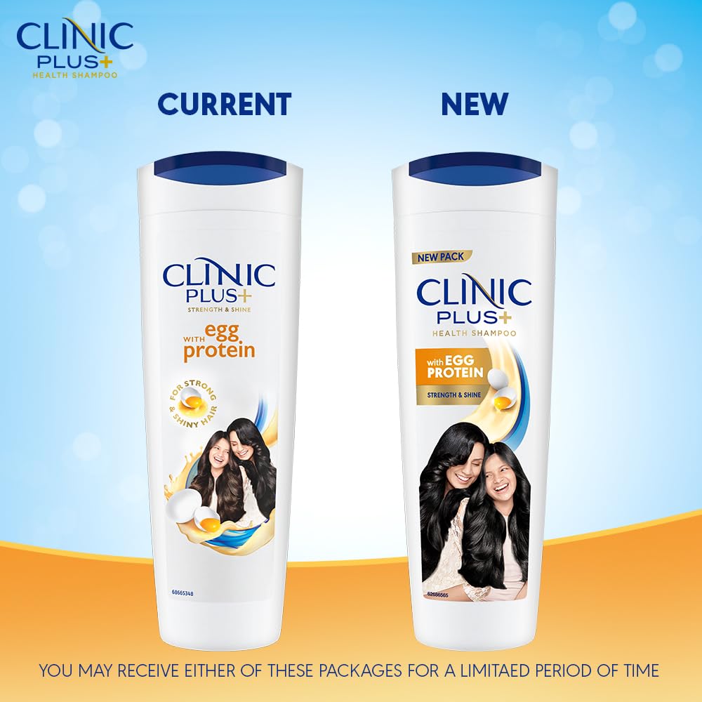CLINIC PLUS STRENGTH & SHINE WITH EGG PROTEIN SHAMPOO, 355 ML