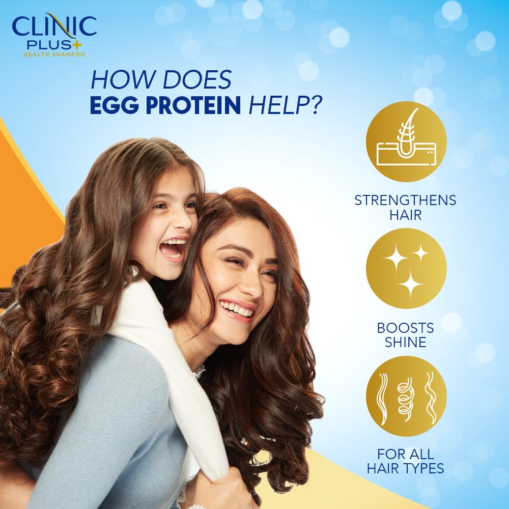 CLINIC PLUS STRENGTH & SHINE WITH EGG PROTEIN SHAMPOO, 355 ML