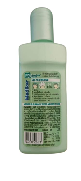 MEDIKER ANTI-LICE TREATMENT SHAMPOO, 50 ML