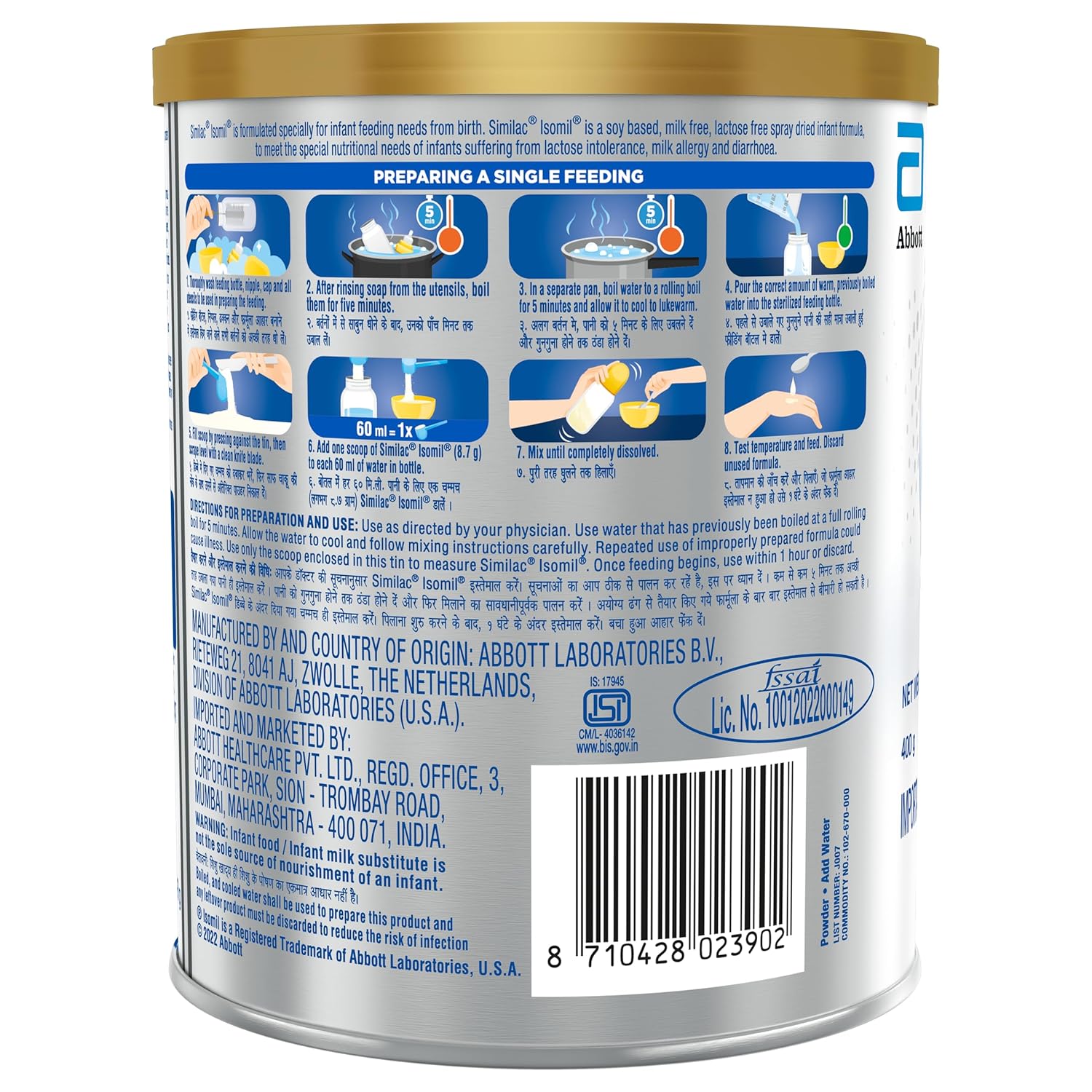 SIMILAC ISOMIL SOY INFANT POWDER, 400G