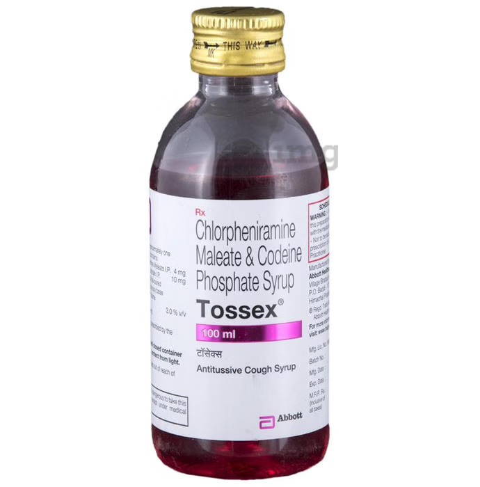 TOSSEX ANTITUSSIVE COUGH SYRUP 100ML