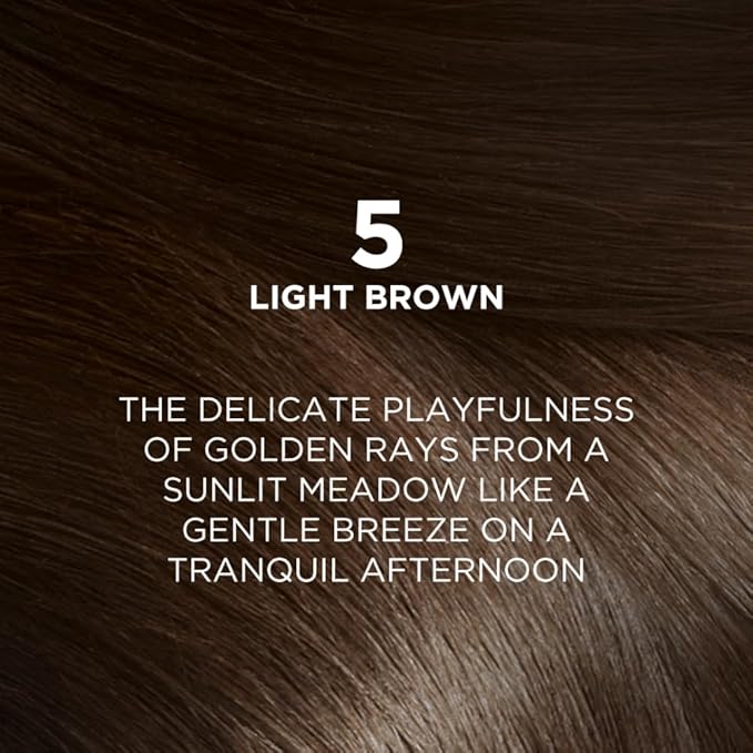L'ORÉAL PARIS PERMANENT HAIR COLOUR, RADIANT AT-HOME HAIR COLOUR 5 LIGHT BROWN, 72ML+100G