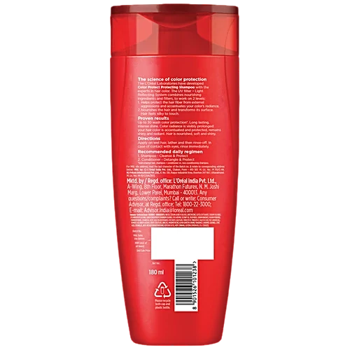 L'OREAL PARIS COLOUR PROTECT PROTECTING SHAMPOO 180ML