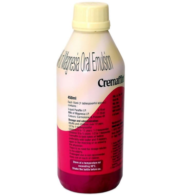 CREMAFFIN CONSTIPATION RELIEF WITH LIQUID PARAFFIN FOR STOMACH CARE MIXED FRUIT 225ML