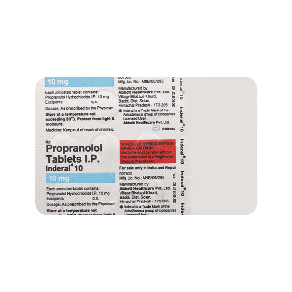INDERAL 10 MG TABLET
