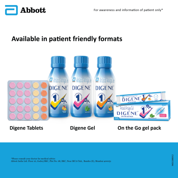 DIGENE ANTACID ANTIGAS TABLET FOR ACIDITY, GAS & STOMACH CARE FLAVOUR MIXED FRUIT