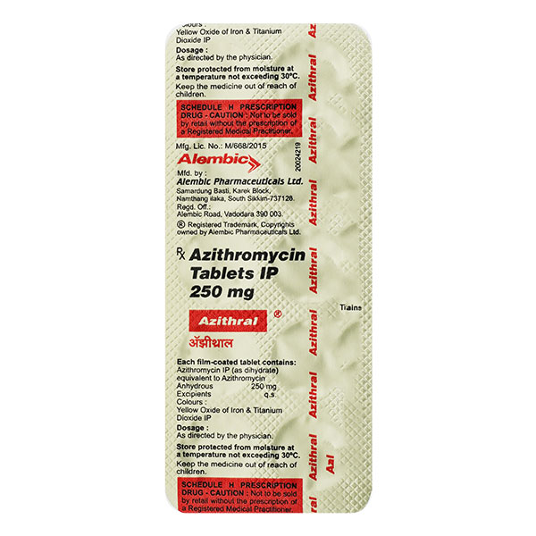 AZITHRAL 250MG TAB