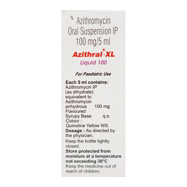 AZITHRAL-XL 100MG SYRUP 30ML
