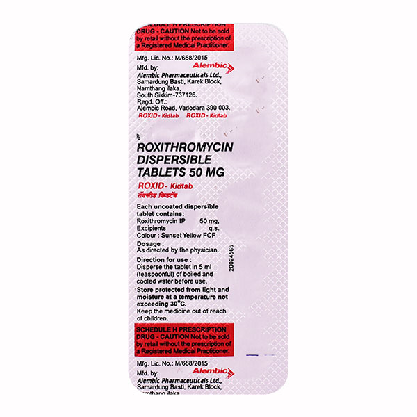 ROXID KID 50MG TAB