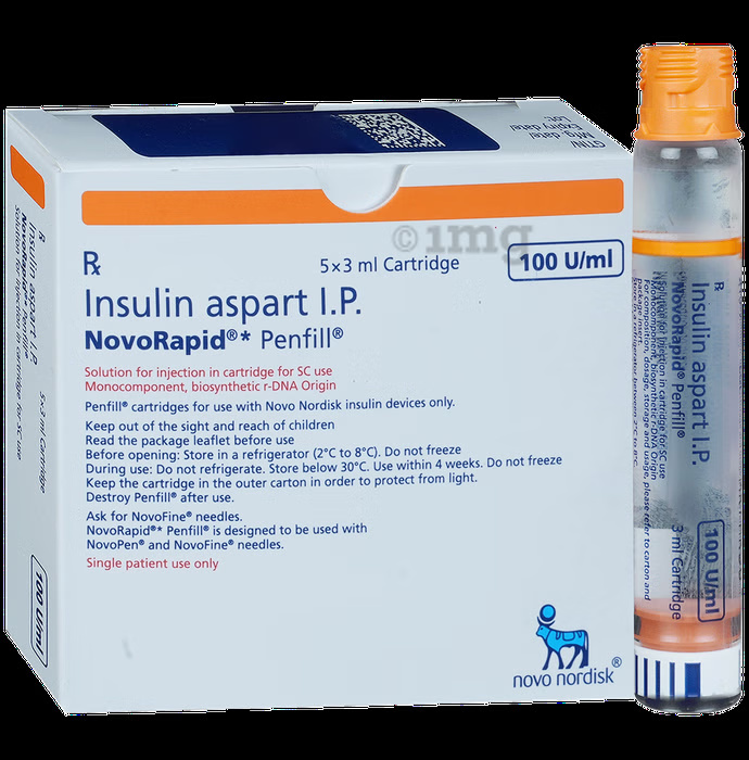 NOVORAPID 100IU/ML PENFILL 3 ML ( X5 )